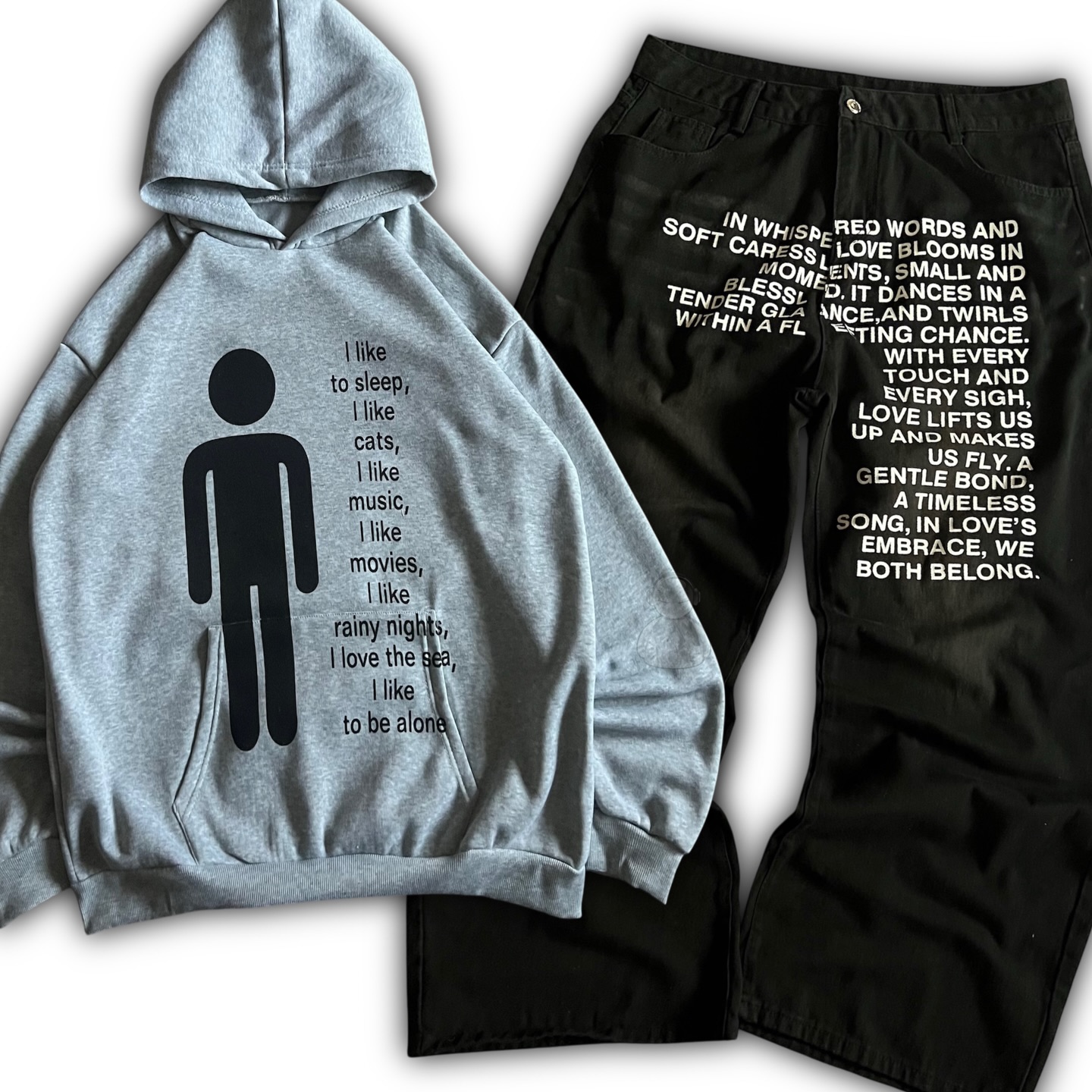 Fashion Streetwear - American Pattern Letter Jeans Y2K Men