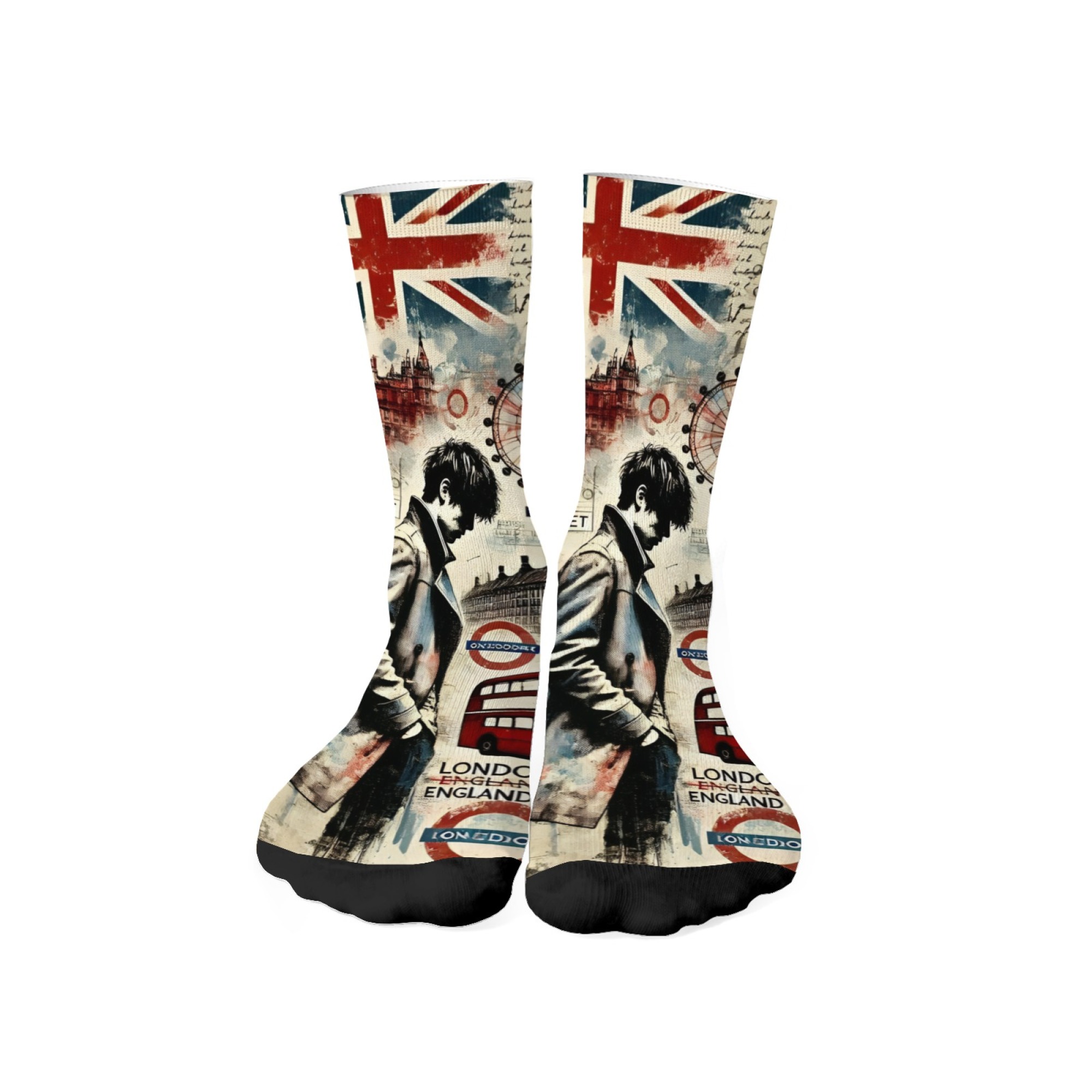 Street Fashion In London - London Melancholic Boy Print Men Mid-calf
