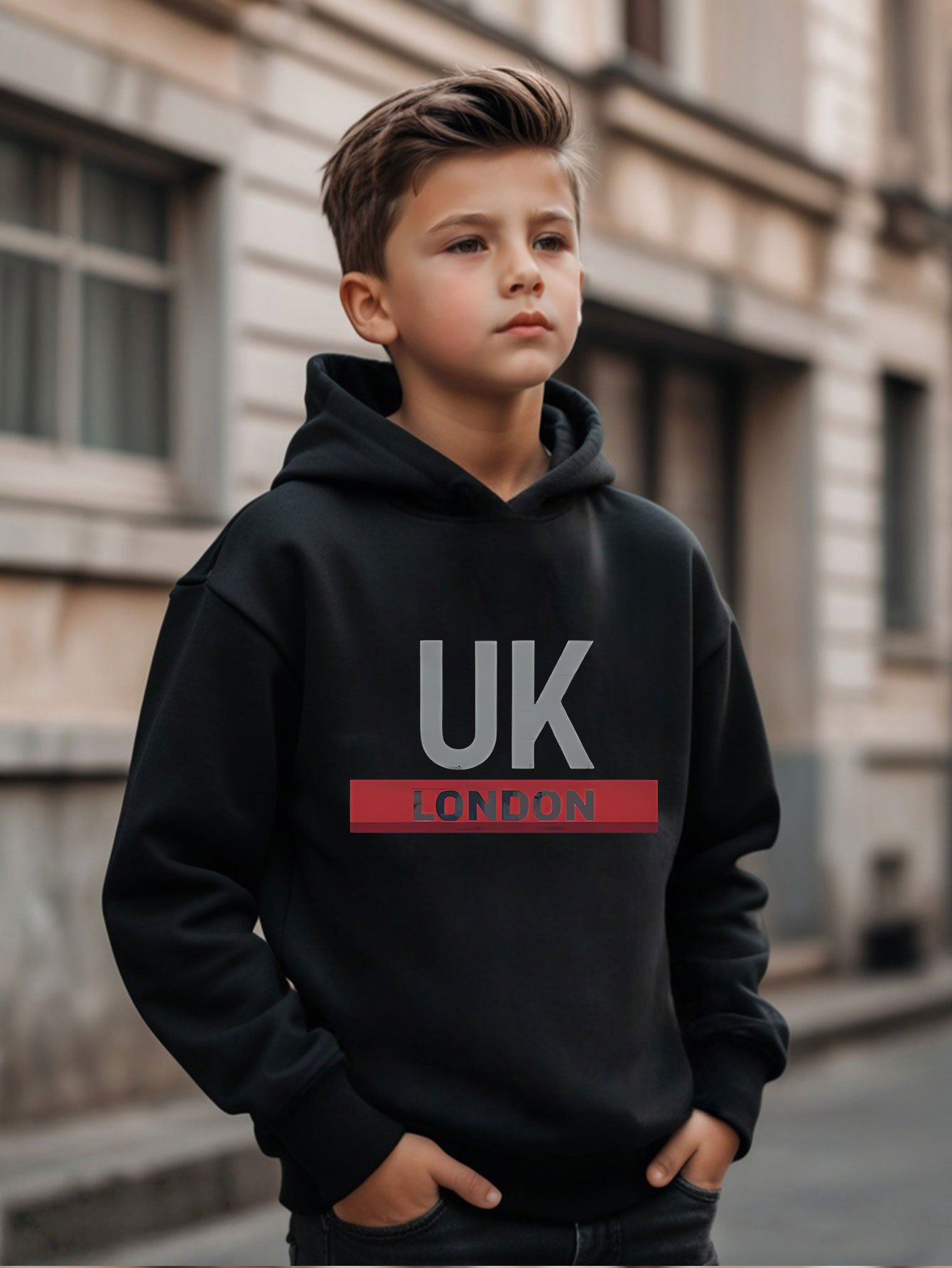 UK London Printed Hoodie Boys' - огляд і ціна Street Fashion In London