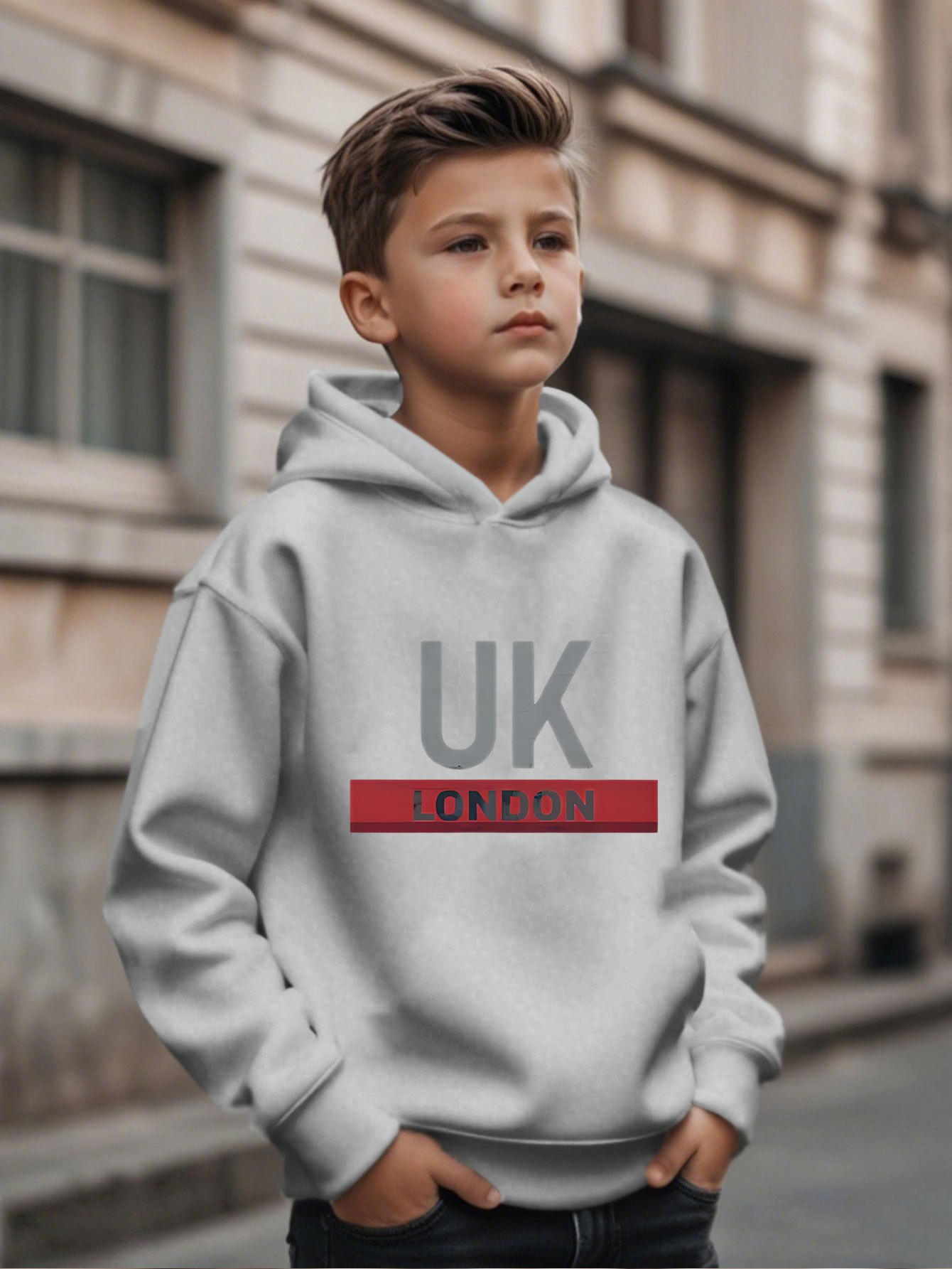 UK London Printed Hoodie Boys' - огляд і ціна Street Fashion In London