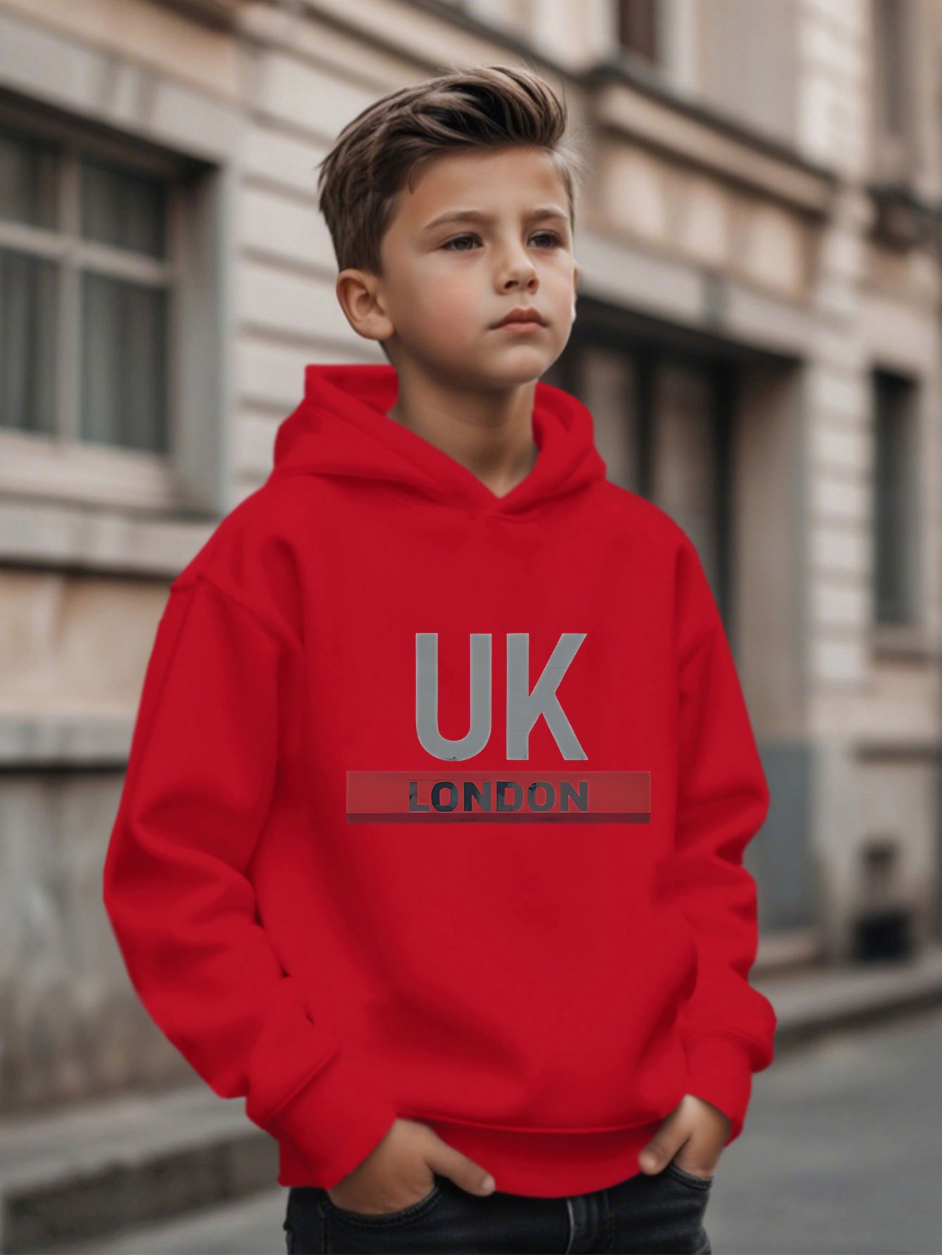 UK London Printed Hoodie Boys' - огляд і ціна Street Fashion In London