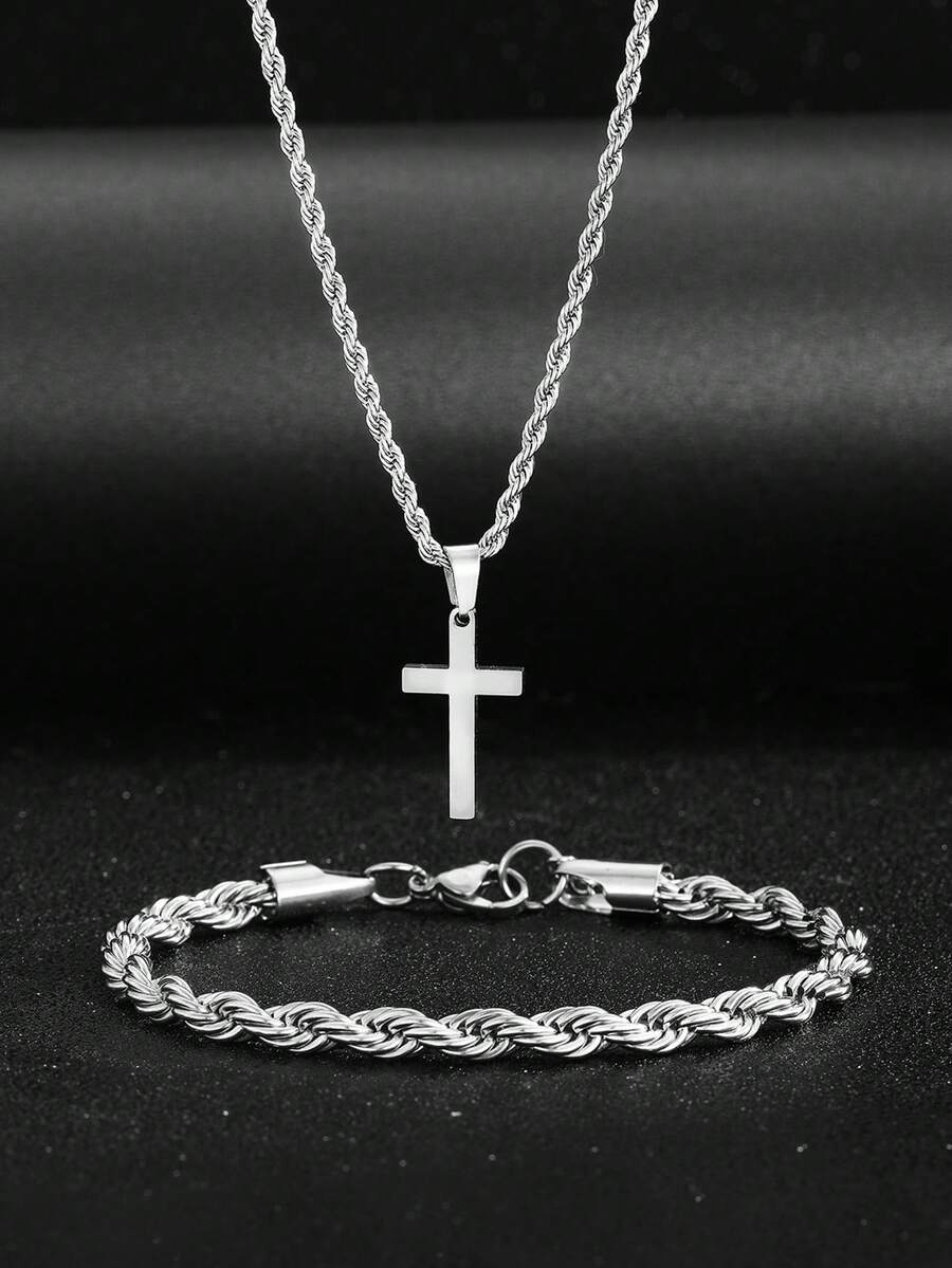1 Set Stainless Steel Cross Pe - огляд і ціна Street Fashion Jewelry