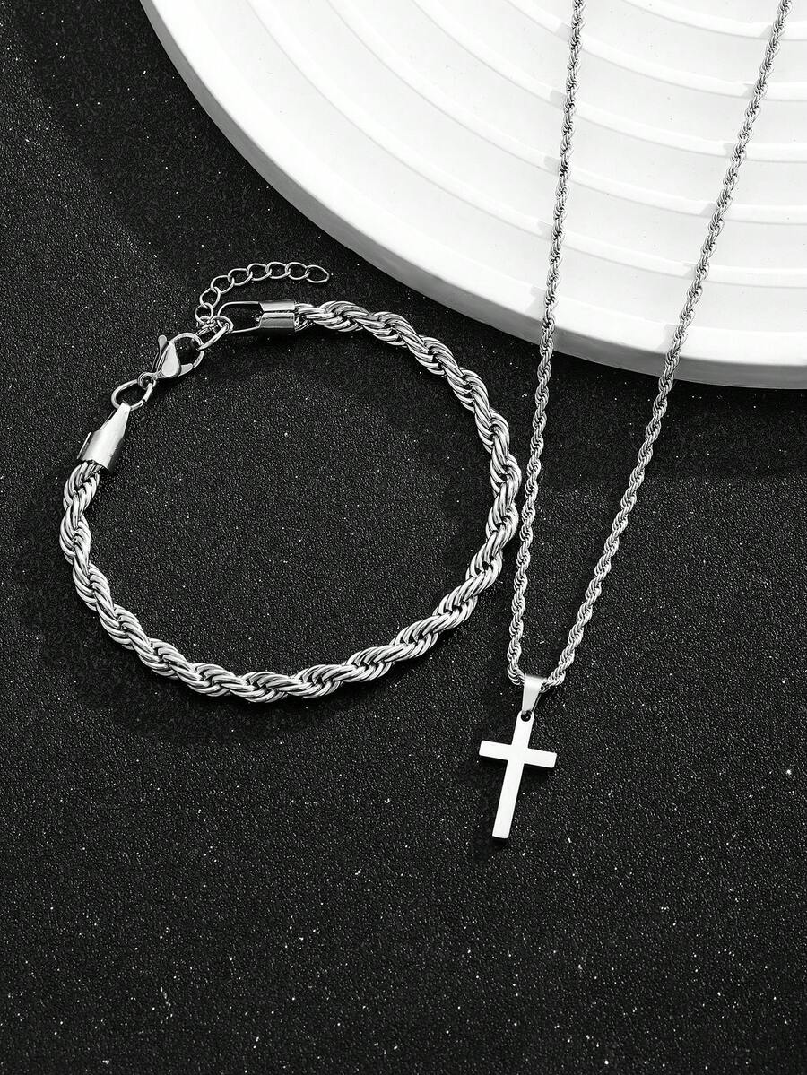 1 Set Stainless Steel Cross Pe - огляд і ціна Street Fashion Jewelry