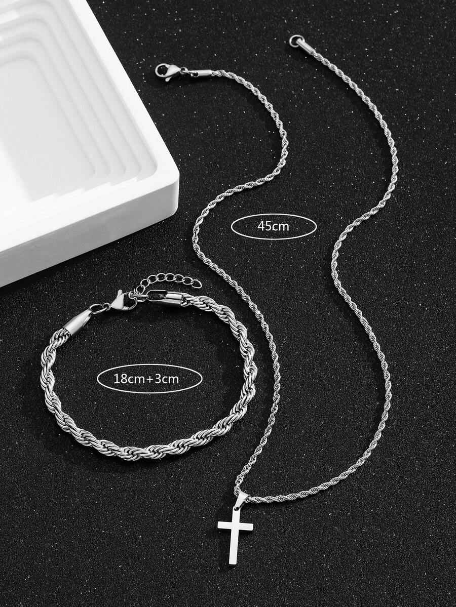 1 Set Stainless Steel Cross Pe - огляд і ціна Street Fashion Jewelry
