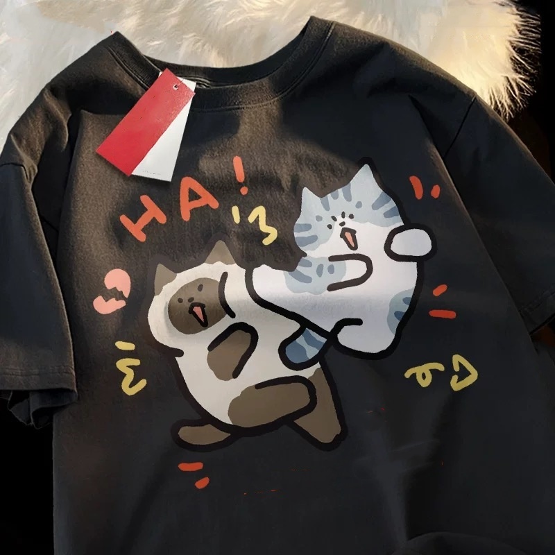 ZAZOMDE 2025 Funny Cat Print H - огляд і ціна Street Fashion Japan 2025