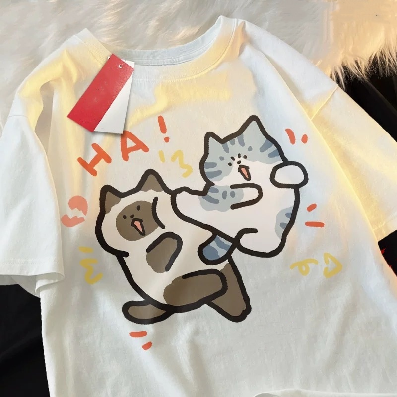 ZAZOMDE 2025 Funny Cat Print H - огляд і ціна Street Fashion Japan 2025