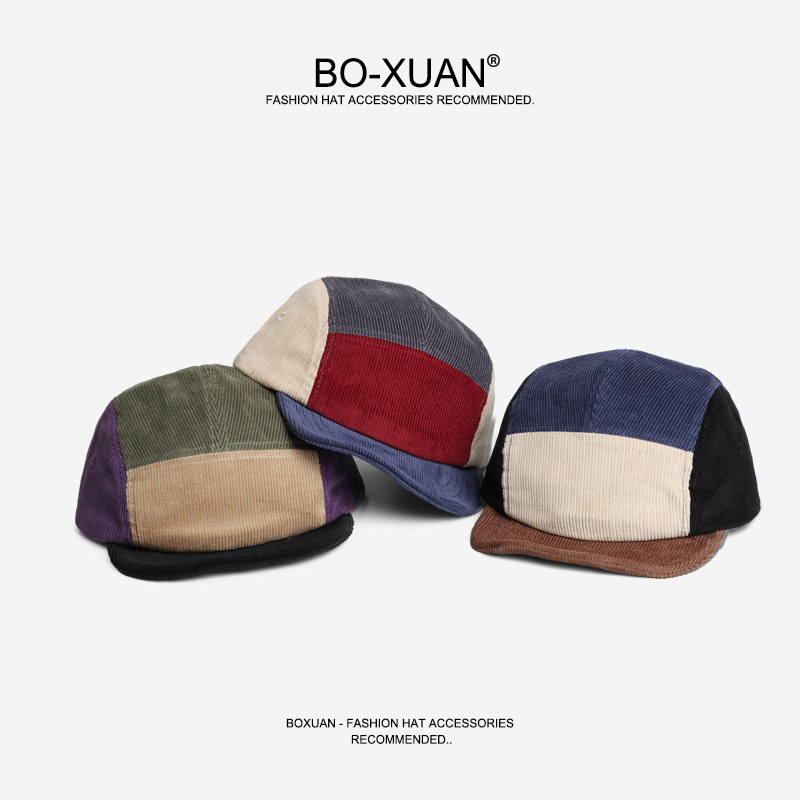 Retro Short-brimmed Corduroy B - огляд і ціна Corduroy Cap 5 Panel