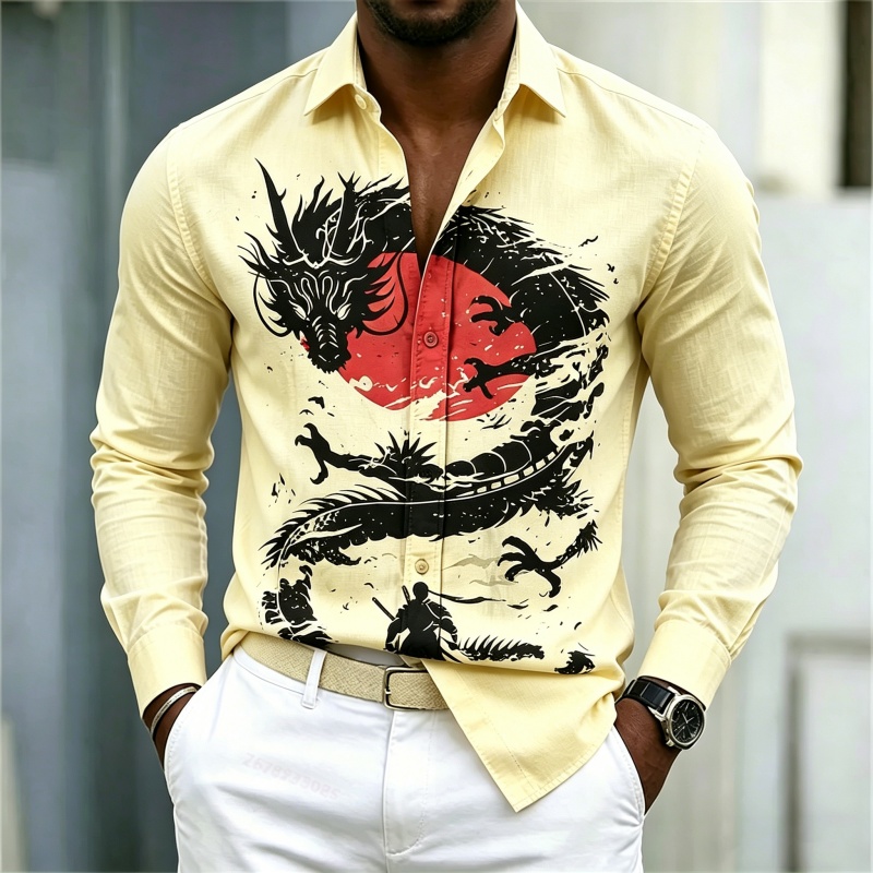 2026 New Men's Shirt White Bla - огляд і ціна Fashion Streetwear
