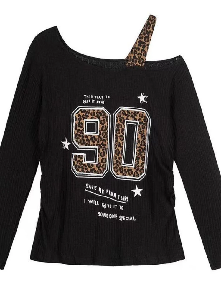 Y2K Patchwork Leopard Print T- - огляд і ціна Fashion Streetwear