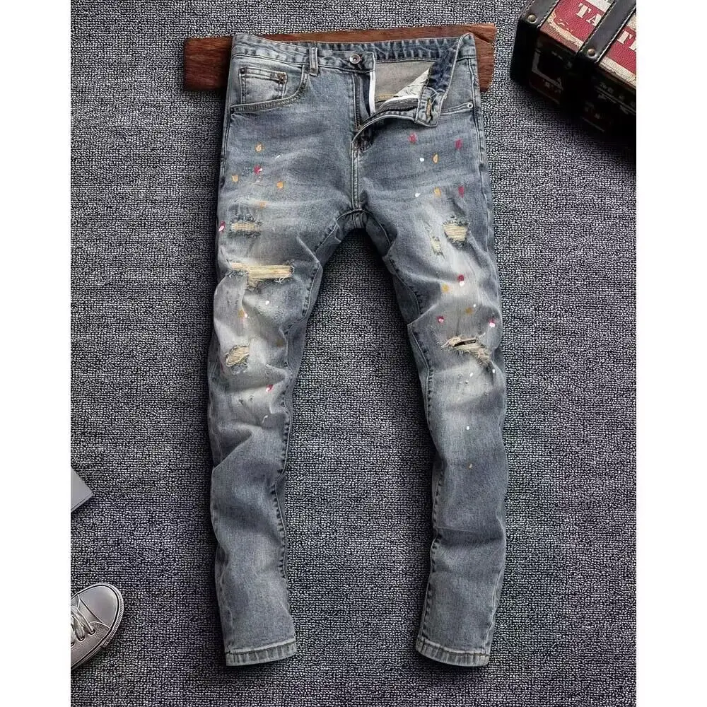 Men's Vintage Denim with Rippe - огляд і ціна Distressed Jean Rip