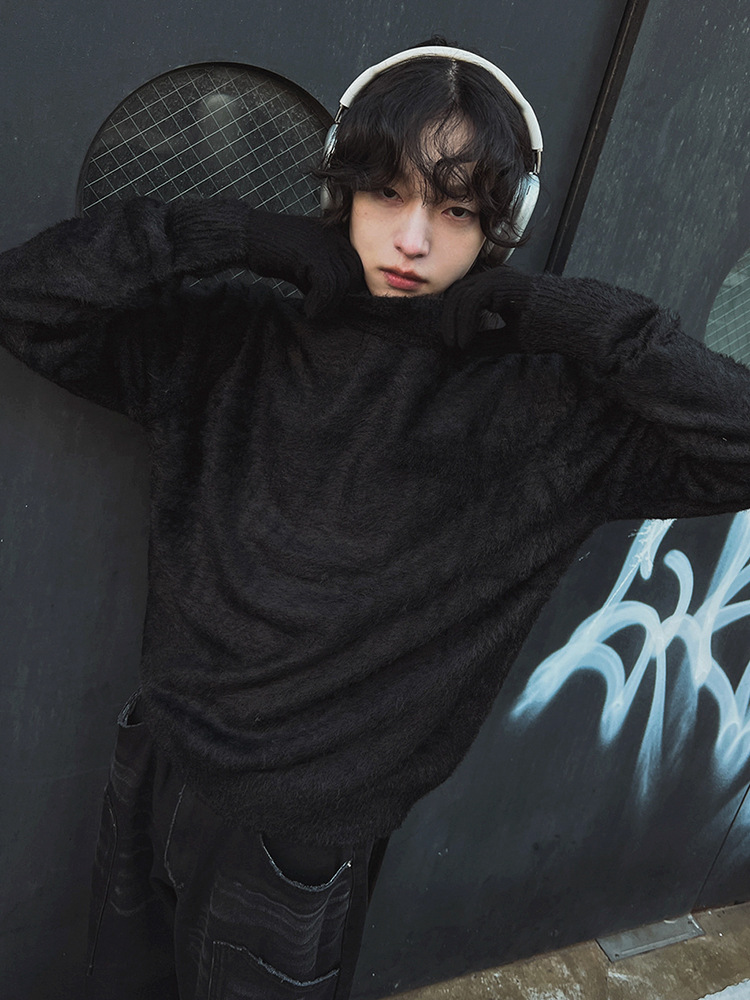 Fur Collar Pullovers Rock Mens - огляд і ціна Street Fashion In London
