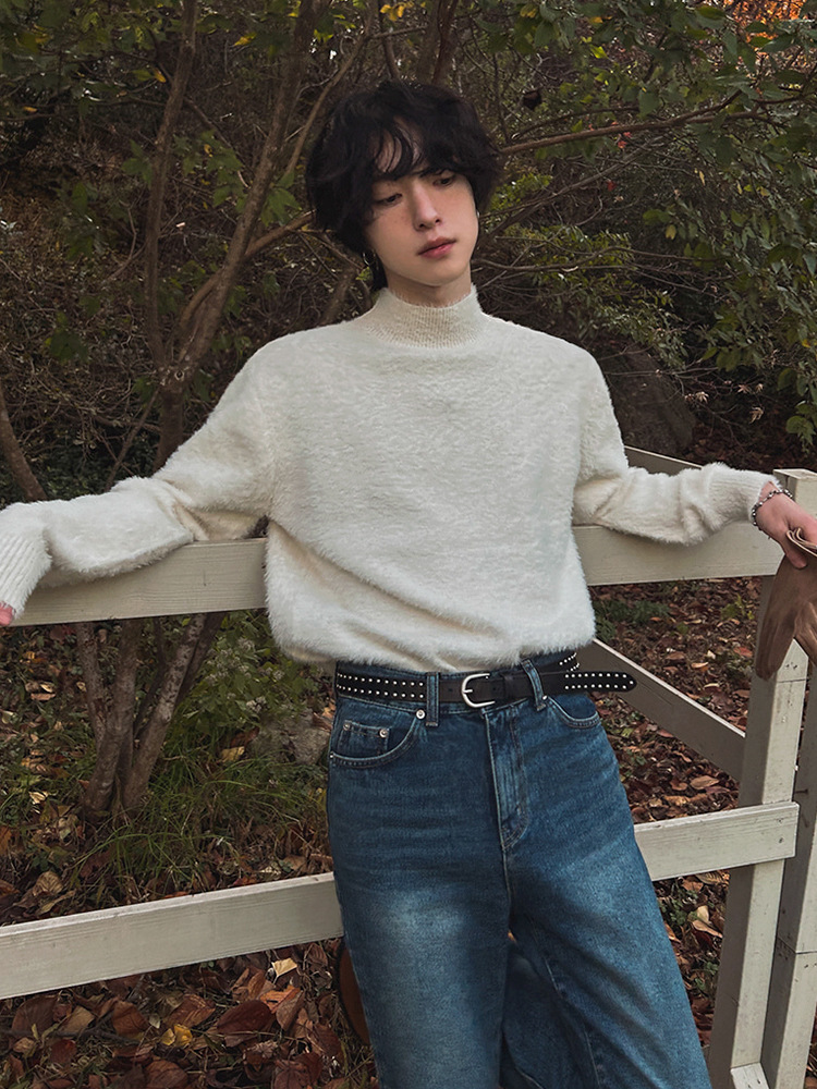 Fur Collar Pullovers Rock Mens - огляд і ціна Street Fashion In London