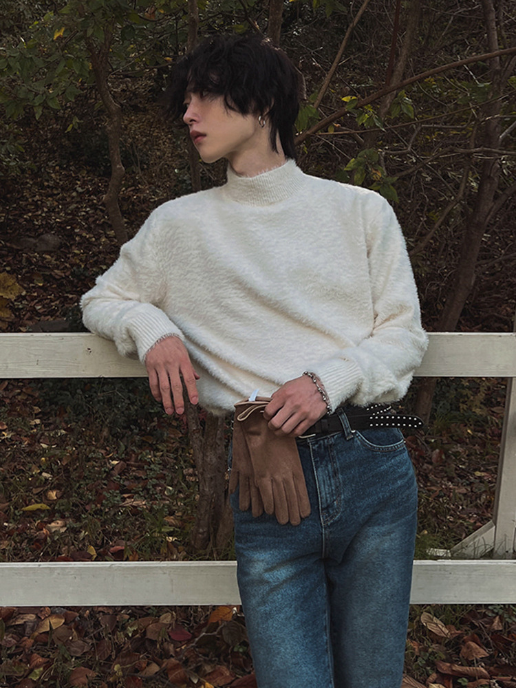 Fur Collar Pullovers Rock Mens - огляд і ціна Street Fashion In London