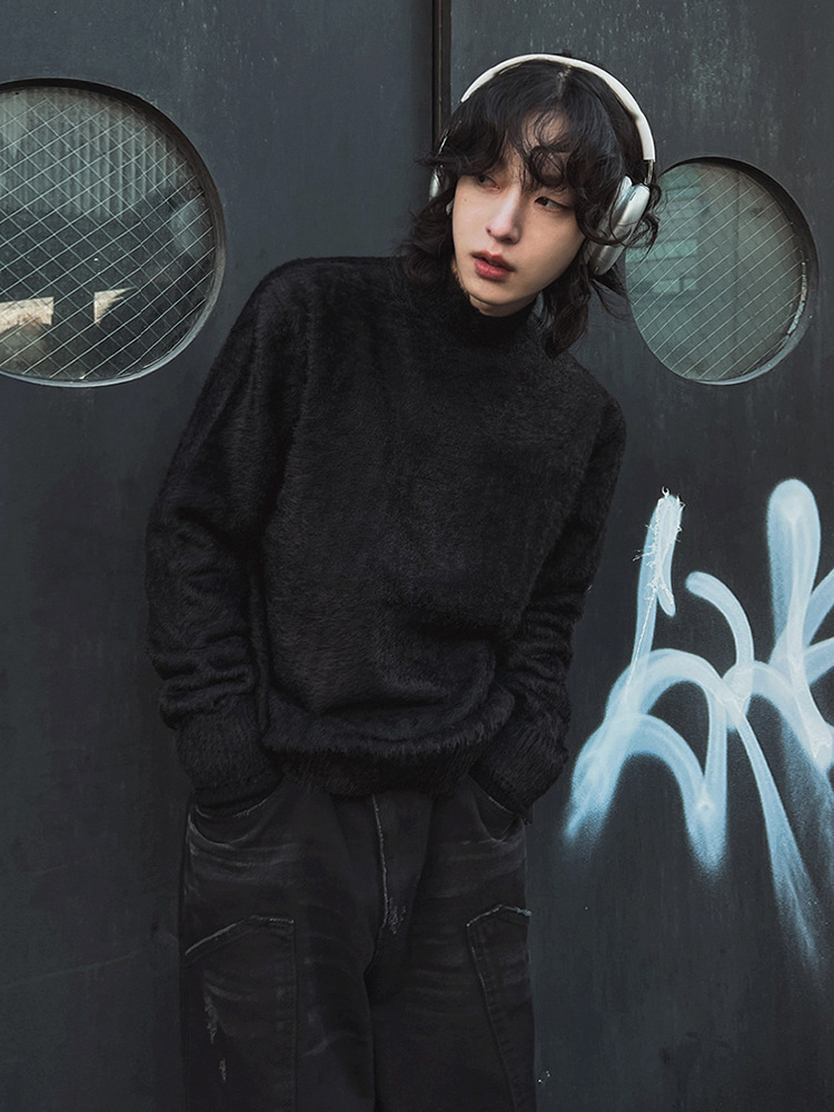 Fur Collar Pullovers Rock Mens - огляд і ціна Street Fashion In London