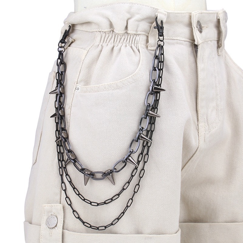 Hip Hop Punk Rock Metal Pants  - огляд і ціна Street Fashion Jewelry