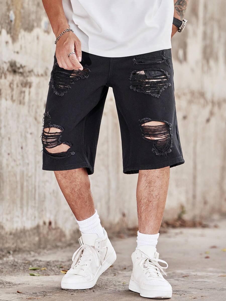 Manfinity Homme Men's Casual D - огляд і ціна Distressed Jean Rip