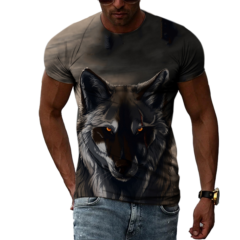 Casual Men's Animal Print T-sh - огляд і ціна Street Fashion Elements