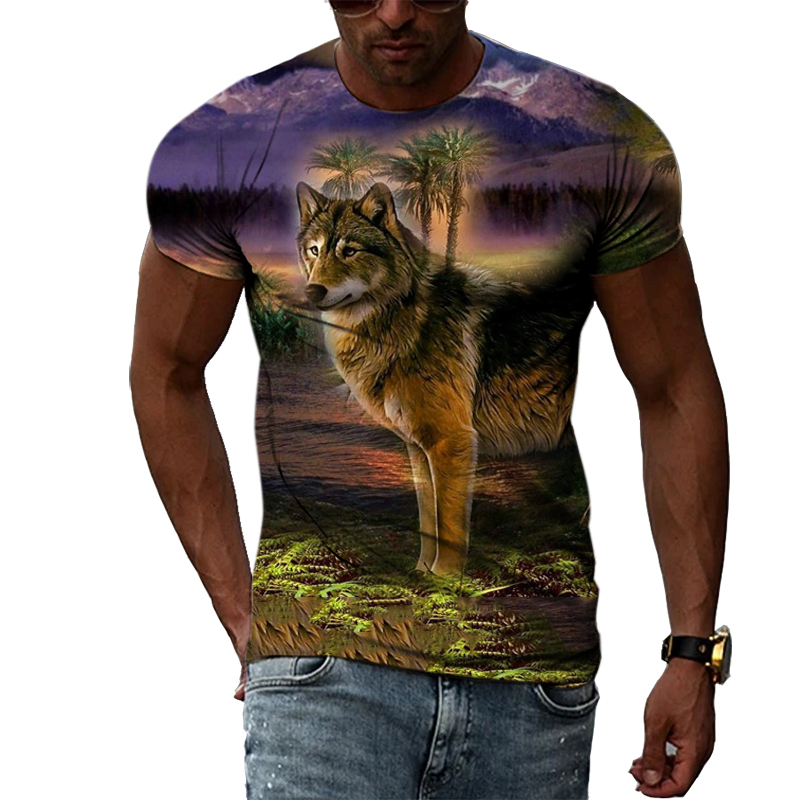 Casual Men's Animal Print T-sh - огляд і ціна Street Fashion Elements