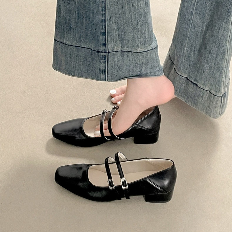 Square Toe Low Heel Women Silv - огляд і ціна Street Fashion Lady