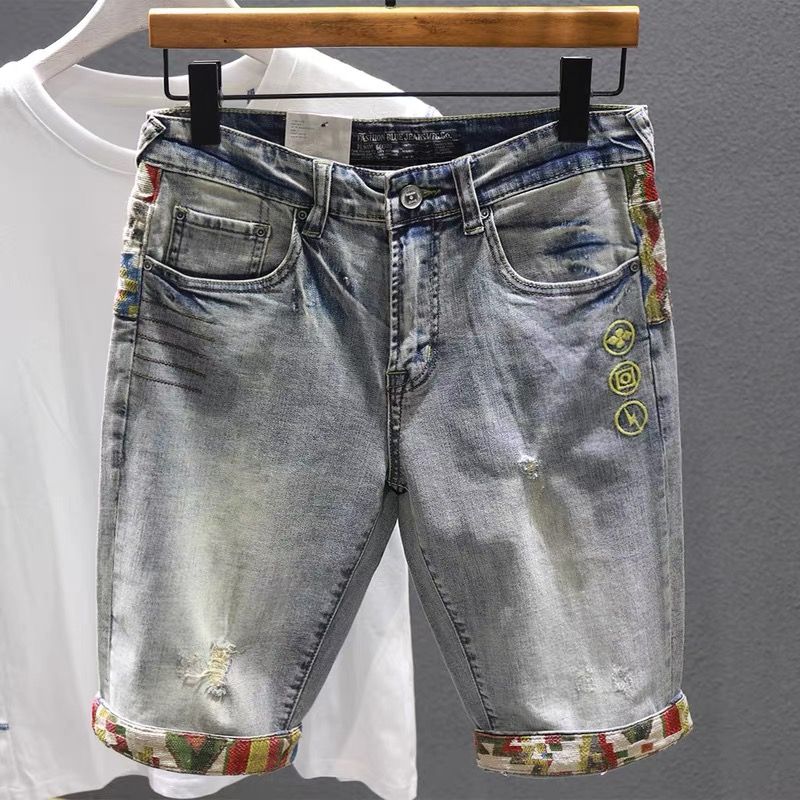 Man Denim Shorts Selvedge Mult - огляд і ціна Distressed Jean Rip