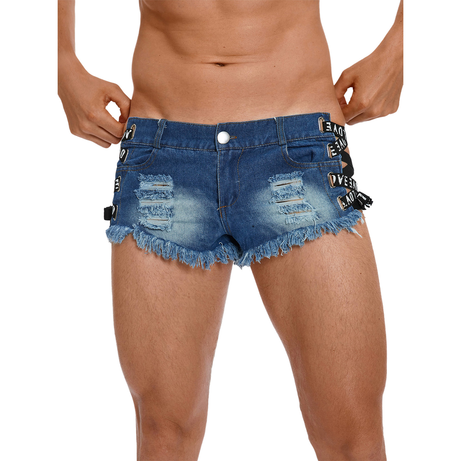 Mens Distressed Ripped Mini De - огляд і ціна Distressed Jean Rip