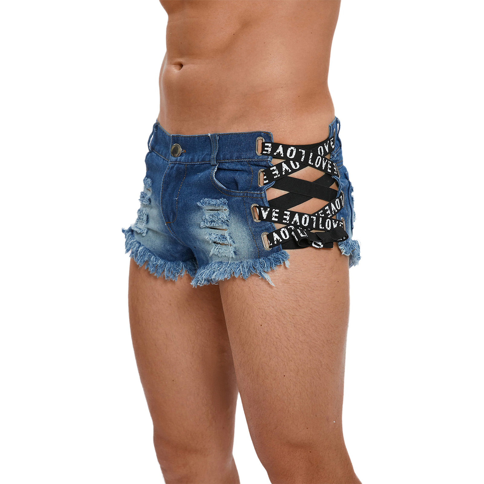 Mens Distressed Ripped Mini De - огляд і ціна Distressed Jean Rip